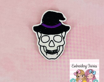 Skeleton Witch Feltie File, Halloween Embroidery Digital File, ITH Design, Funny Feltie Design, Feltie File, Machine Embroidery Design
