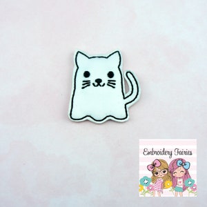 Ghost Kitty Feltie Design - Ghost Feltie Design - Halloween Feltie Design - Feltie Design - Filzmuster - ITH Feltie Design