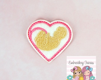Fetus Feltie File - Baby Feltie - ITH Design - Embroidery Digital File - Machine Embroidery Design - Embroidery File - Medical Feltie
