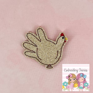 Balloon Glove Turkey Feltie Design, Feltie File, Feltie Design, Thanksgiving Feltie Design, Machine Embroidery Design, ITH Embroidery Design