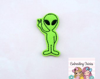 Alien Feltie File - Alien Feltie Design - Feltie Design - Machine Embroidery Design - Embroidery File - Feltie File