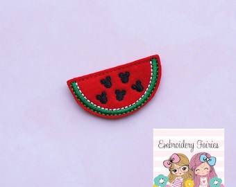 Watermelon Feltie File - Watermelon Feltie - ITH Design - Embroidery Digital File - Machine Embroidery Design - Watermelon Embroidery File