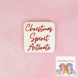 Christmas Spirit Activate Feltie Design, Christmas Feltie Design, Mini Embroidery Design, Feltie File, Small Embroidery Design, Santa Feltie