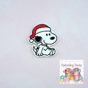 Dog Santa Feltie File - Christmas Feltie - Feltie Design - Embroidery Design - Embroidery File - Feltie File