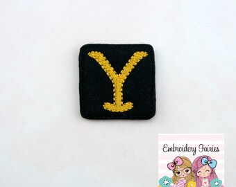 Yellow Rock Feltie File - Feltie Design - Embroidery Digital File - Machine Embroidery Design - Feltie Pattern - Feltie