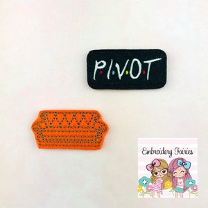 Pivot an Couch Feltie File - Friends Feltie - Couch Feltie - Machine Embroidery Design - Feltie Designs - Feltie Pattern - Feltie File - ITH