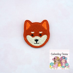 Shiba Inu Feltie File - Dog Feltie Design - ITH Design - Feltie Design - Feltie Pattern - Dog Embroidery Design
