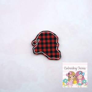 Santa Silhouette Feltie File -  Christmas Feltie Design - Santa Feltie - Feltie Pattern - Feltie Design -  Planner Clip Design - Feltie