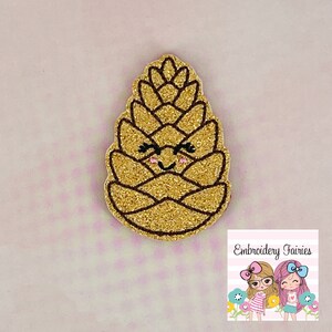 Pinecone Feltie Design, Fall Feltie Design, ITH Feltie Design, Feltie File, Machine Embroidery Design, Mini Emboirdery Design