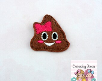 Poop Girl Feltie - Valentines Day Feltie - Feltie Design - Feltie Download - Feltie Pattern - ITH Design - Stitchie Design - Feltie