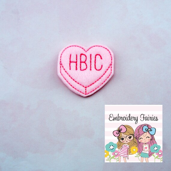 Download Hbic Conversation Feltie File Heart Embroidery File Etsy SVG Cut Files