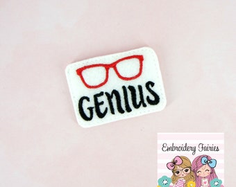 Genius Feltie File - Planner Girl Feltie - ITH Embroidery Design - Embroidery Digital File - Machine Embroidery Design - Planner Clip Feltie