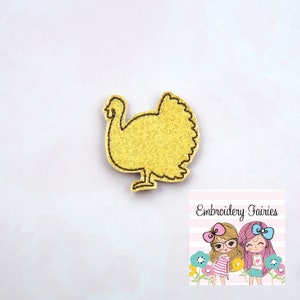 Turkey Feltie File - Thanksgiving Feltie Design - ITH Design - Embroidery Digital File - Mini Embroidery Design - Embroidery File - Feltie