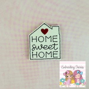 Design Home Sweet Home, fichier feutre, motif de broderie machine, mini motif de broderie, motif de broderie anneaux