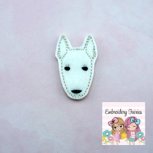 Bull Terrier Feltie File - Dog Feltie Design - ITH Design - Feltie Design - Feltie Pattern - Embroidery Design