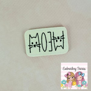 Cat Feltie Design, Meow Feltie Pattern, Machine Embridery Design, Embroidery Download, ITH Design, Funny Feltie Design