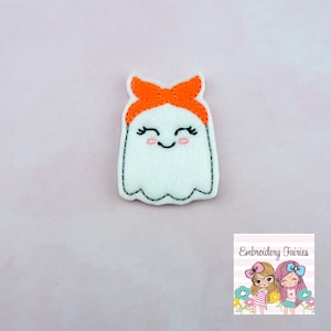 Ghost With Headband Feltie Design - Ghost Feltie Design Halloween Feltie Design - Feltie Design - Feltie Muster - ITH Feltie