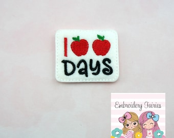 Hello 100 Days Feltie Design - School Feltie - Feltie Design - Embroidery Digital File - Feltie File - Hello Feltie - Feltie Download