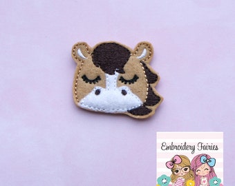 Farm Animal Horse Feltie File - Horse Feltie - ITH Design - Embroidery Digital File - Machine Embroidery Design - Animal Embroidery File