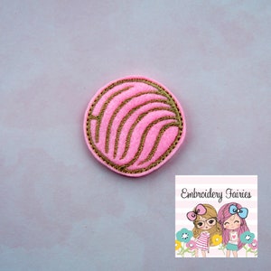 Concha Feltie - Feltie Mexicano - Feltie Design - Diseño de Bordado - Postre Feltie - Stitchie - Mini Diseño de Bordado - Feltie Design