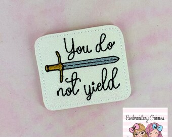 You Do Not Yield Feltie Design, Book Feltie File, Embroidery Design, Mini Embroidery Design, In The Hoop Embroidery Pattern