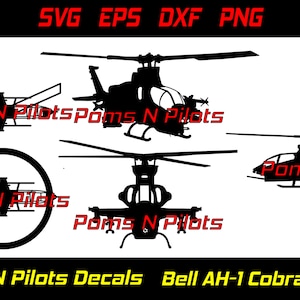 Bell AH-1 Cobra Helicopter SVG bundel / Vliegtuig svg / Aviation Vliegtuigen Helikopters / Geschenken voor piloten / Houtbewerking / svg bestanden voor cricut