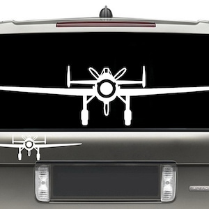 Curtiss P40 Warhawk Aviation Vinyl Sticker / Military Aviation / Military Stickers / Aviation Wall Art / Air Museum Gift / WW2 Airplane