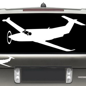Pilatus PC-12 Decal Self Adhesive Decal/Sticker Airplane Wall Art / Flight School Plane / Pilot Gift / Car Bumper Sticker