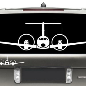 Embraer EMB-120 Brasillia Front - Self Adhesive Decal/Sticker Vinyl - Front - Airplane Wall Art / Regional Airline Plane