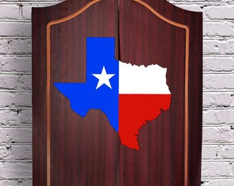 Texas Dart Board Cabinet