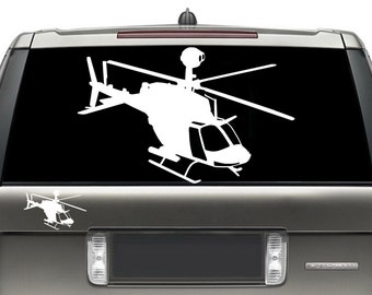 Bell OH-58D Kiowa Warrior Vinyl Sticker / Military Aviation  Stickers / Helicopter Wall Art / Helicopter Sticker / Flight School Helo