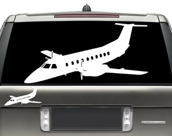 Embraer EMB-120 Brasillia - Self Adhesive Decal/Sticker Vinyl - Front - Airplane Wall Art / Regional Airline Plane