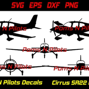 Cirrus SR-22 SVG bundle / Airplane svg / General Aviation svg / Gifts for Pilots svg / Woodworking SVG / svg files for cricut
