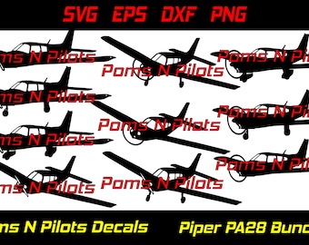 PA-28-140 Piper Cherokee SVG bundle / Pilot svg / Airplane svg / Jet svg / svg files for cricut