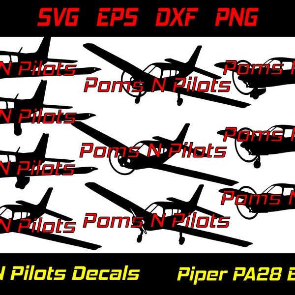 PA-28-140 Piper Cherokee SVG bundle / Pilot svg / Airplane svg / Jet svg / svg files for cricut
