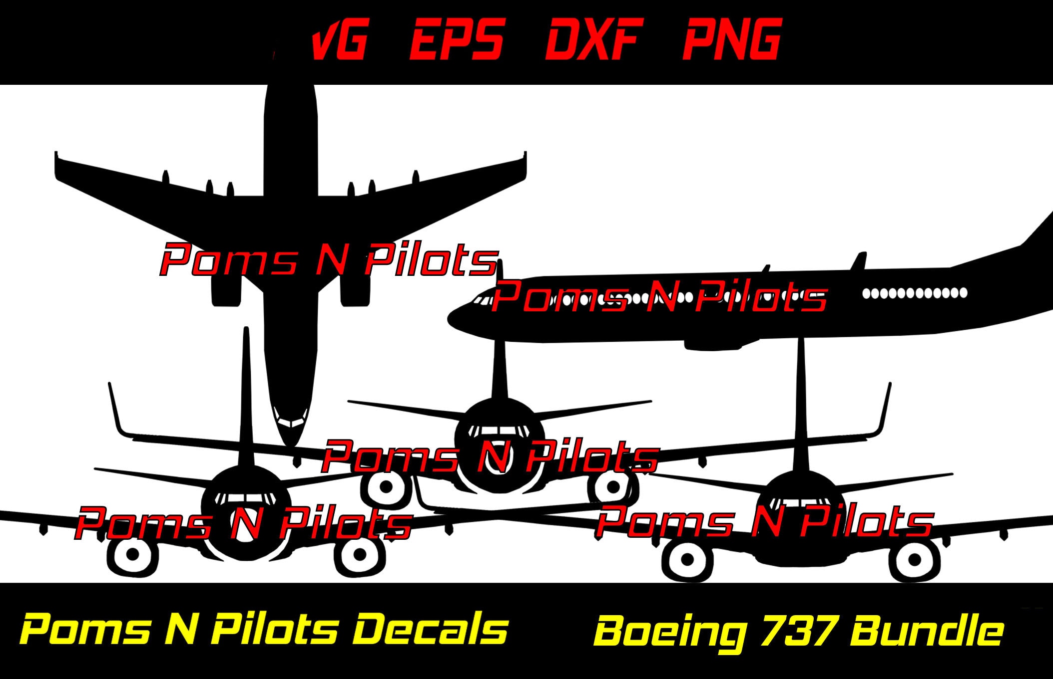 Boeing B-737 SVG Bundle / Airplane Svg / General Aviation Svg / Gifts ...