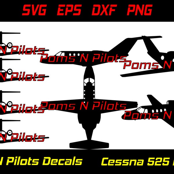 Cessna 525 Citation CJ1 CJ2 CJ3 SVG bundle / Airplane svg / General Aviation svg / Gifts for Pilots svg / Woodworking SVG / Cricut