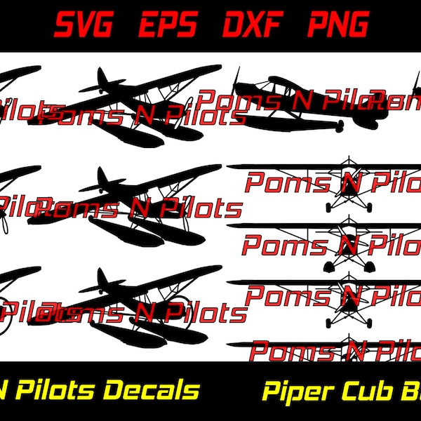 Piper Cub SVG bundle / Airplane svg / General Aviation svg / Gifts for Pilots svg / Woodworking SVG / svg files for cricut Super Cub J3 PA18