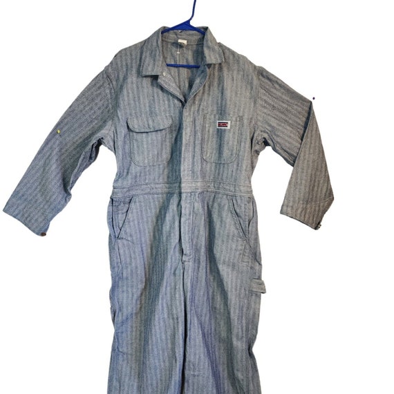 Big Mac Coveralls Logo VTG JCPenney Workwear 44S Blue… - Gem