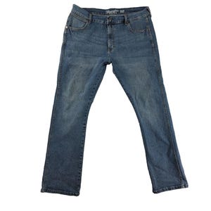 Wrangler Retro Slim Boot Cut Jeans Heren 38 x 34 Blauw Denim Western Cowboy Stretch afbeelding 3
