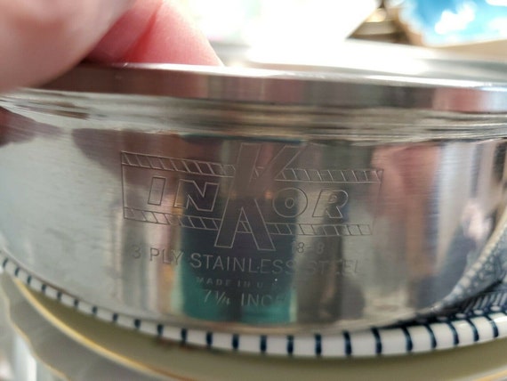Inkor Stainless Steel One Quart Saucepan With Lid USA 3-ply 18-8