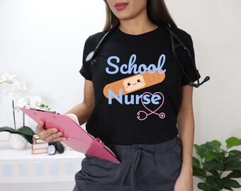 Nurse Shirt, Nursing School Tee, Nurse Life Shirt, RN Shirt, School Nurse T-Shirt, School Nurse Gift. Unisex Jersey Short Sleeve Tee -1102a