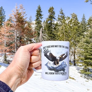 Isaiah 40:31 Coffee Mug, But Those who Trust in the Lord Mug, 15oz Christian Mug, Religious Mug, Bible Verse Mug, Inspirational Coffee Mug