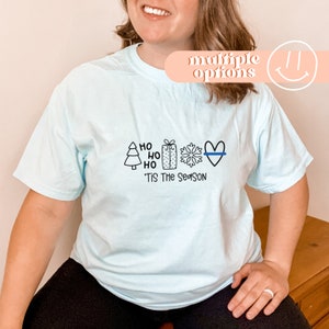 Thin Blue Line ‘Tis The Season Comfort Colors Tee, Gifts For Police Wives, Police Tees