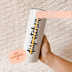 Custom Thin Gold Line Tumbler: Dispatcher Gift, First Responder Coffee Mug