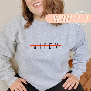 Wifey Thin Red Line Pullover: Firefighter Wife Gift