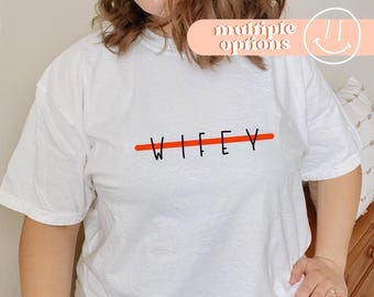 Wifey Thin Red Line Comfort Colors Tee: Firefighter Wife Gift