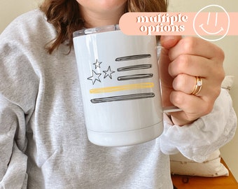 Mug Design Noir Avec Ligne Dorée Fine - Idée Cadeau Pour Dispatcher 911, Retraite Ou Diplôme - Neuf