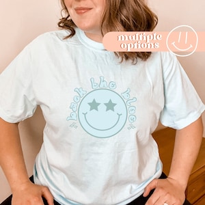 Back The Blue Smiley Comfort Colors Tee, Police Wife Gifts, First Responder Tees