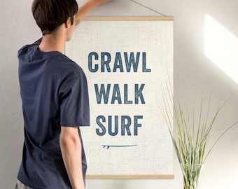 Crawl, Walk, Surf - Nursery Flag, surf baby shower, surf nursery decor, surf baby, surf party, surf gifts, surf